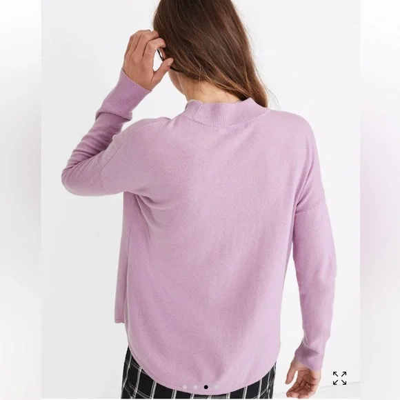 Madewell Lilac Mock Neck Sweater Size M - Picture 4 of 9